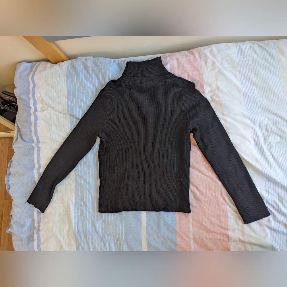 Black Turtleneck Sweater - Picture 3 of 8